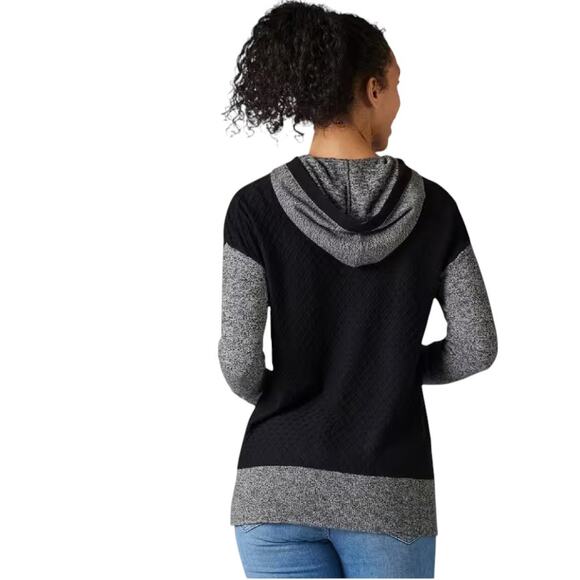 Smartwool Shadow Gray Pine Black Hooded Pullover Sweater - Picture 2 of 12